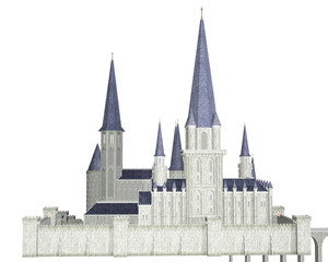 Obraz premium 3d render fantasy tower of castle