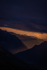 sunset over the mountains