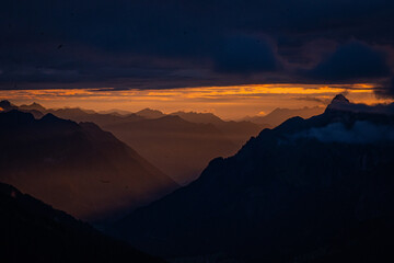 sunrise in the mountains