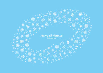 Merry Christmas background with snowflakes