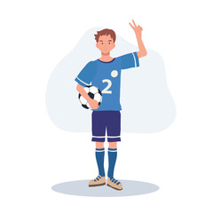 football player. Man Kicking Ball. Soccer Player. male characters playing football.