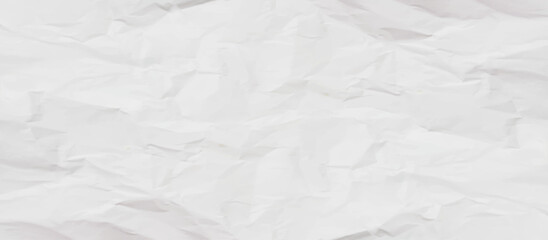 White creased crumpled paper sheet texture can be use as background. Ragged White Paper, white waxed packing paper texture.	