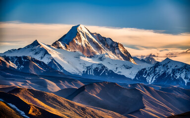 Majestic Peaks Veiled in Winter's Embrace