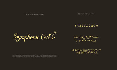 signature Font Calligraphy Logotype Script Brush Font Type Font lettering handwritten
