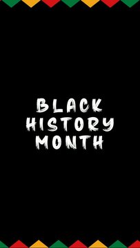 black history month animation february for social media post, south africa flag color, celebrating black history month	
