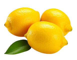 lemons isolated on a transparent background