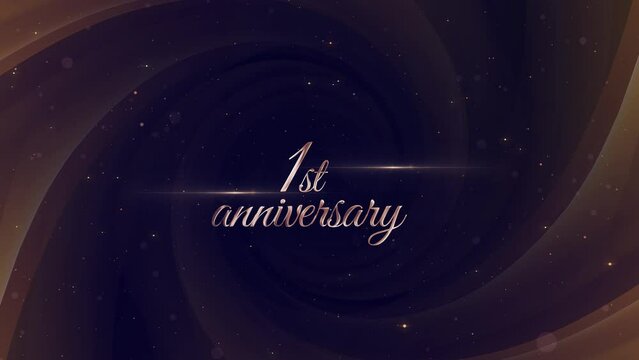 Congratulations on the 1st anniversary, stylish background, congratulation date