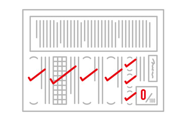 0点のテスト用紙。試験や受験結果。