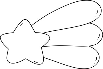 shooting star outline
