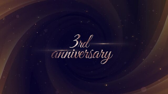 Congratulations on the 3rd anniversary, stylish background, congratulation date
