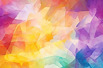 Abstract colorful watercolor pattern. Orange yellow purple green brush strokes on white paper background