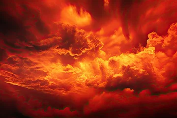 Keuken foto achterwand Dramatic fiery, bloody sky  - Abstract background © Tim