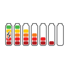 Battery icons set.