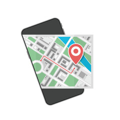 Smartphone with gps map navigation.