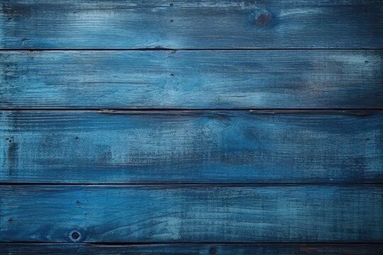 Toned texture of old wood - Dark blue grunge background