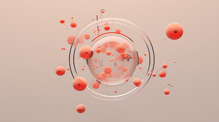 Abstraction Cellulaire : Illustration graphique et colorée de structures cellulaires