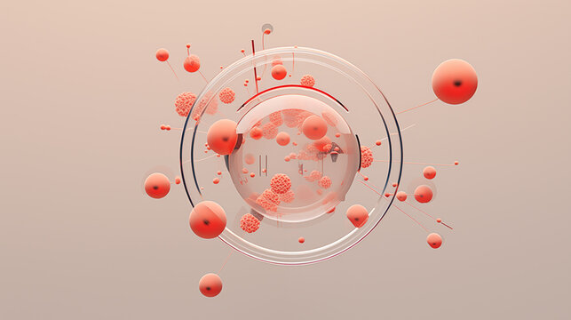 Abstraction Cellulaire : Illustration graphique et color&eacute;e de structures cellulaires