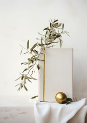 olive oil and branch.