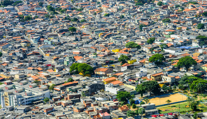 Vista aérea de Guarulhos. Bairros Taboão e Vila Barros.  © Paulo