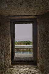 Fototapeta premium granite stone entrance door