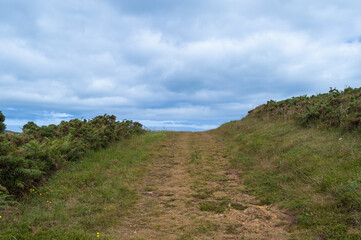 countryside landscape with cloudy sky