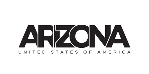 Arizona, USA typography slogan design. America logo with graphic city lettering for print and web.