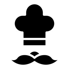 chef hat and mustache glyph