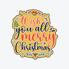 Merry Christmas lettering typography design. Christmas t-shirt design. Christmas merchandise designs. Christian religion quotes for print