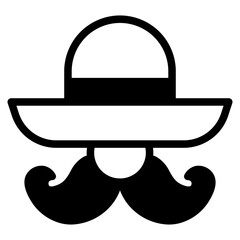 mustache and hat dualtone