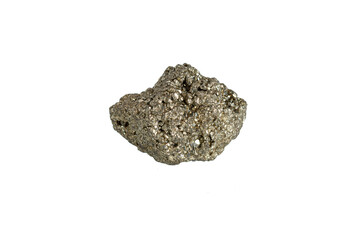 pyrite garnet mineral stone macro on white background