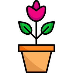 Plant in pot icon
