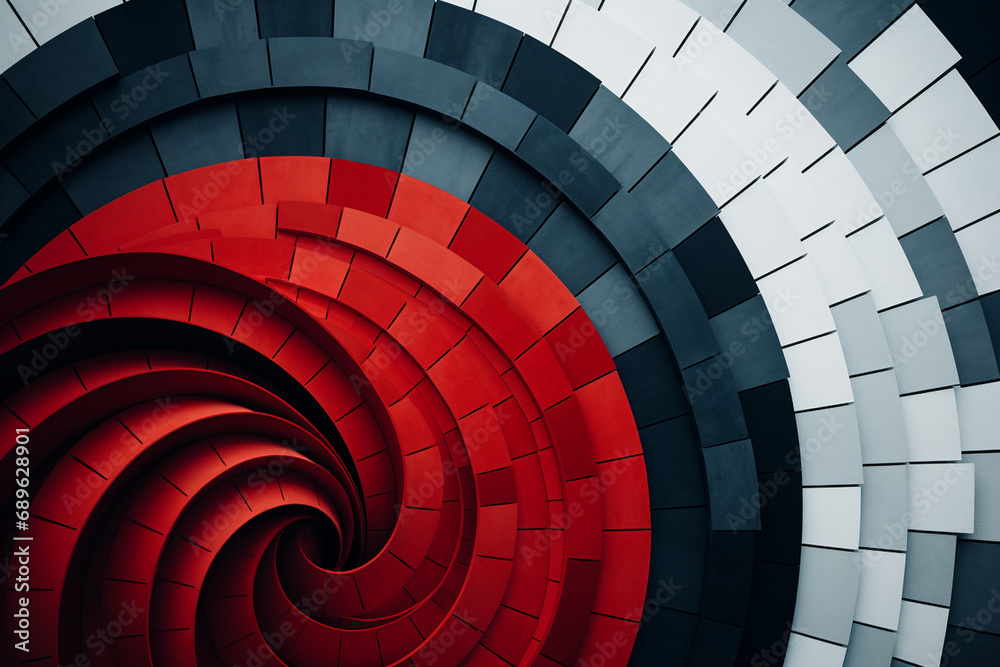 Aufkleber Minimalist pixel art featuring an abstract spiral pattern, combining simplicity with visual interest.