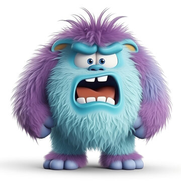 Nice indignant furry monster, slack-jawed