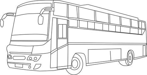 Bus coloring page
