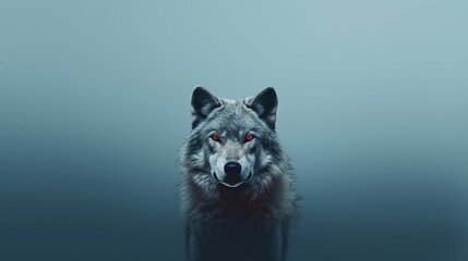 Ultra minimalism photography of a wolf, phone background created