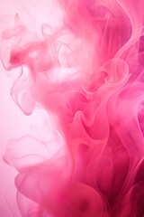 Pink smoke swirls against a light background, forming an abstract, dreamy atmosphere suitable for creative projects, events, or as an evocative backdrop. Vertical picture.
