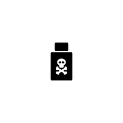 Poison bottle icon isolated on background.