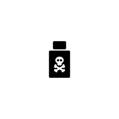 Poison bottle icon isolated on background.