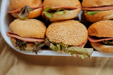 Close up of homemade cheeseburger