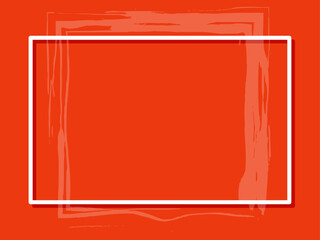 Abstract frame with place for your text. Illustration of white frame on a Orange frame background.