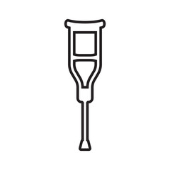 crutches icon design vector isolated
