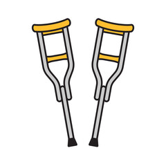 crutches icon design vector isolated