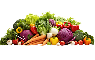 Colorful Vegetable Medley On Isolated Background