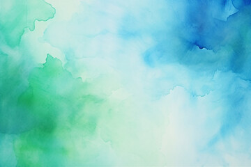 Blue and green watercolor on paper background wallpaper