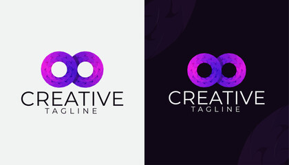 abstract circle shape logo. minimal creative logo concepts.  logo vector template. abstract logo development, logo element