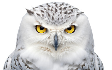 Enchanting Snowy Owl On Isolated Background