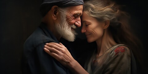 That capture tender moments couples hug of closeness, whether through an affectionate gaze, a gentle touch, or an embrace, convey the emotional bond between partners long time.