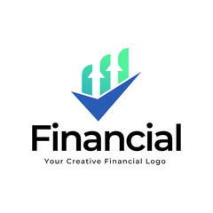 Fundraising Financial And Accounting Logo Design. Financial Advisors Logo Vector Design Inspiration