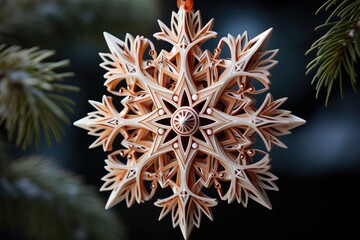 Snowflake elegance exquisite detail in a single ornament, merry christmas images