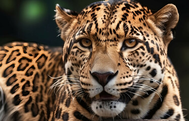 Obraz premium Jaguar Leopard family, cubs, love, photographic image with animals perfect for wall decoration